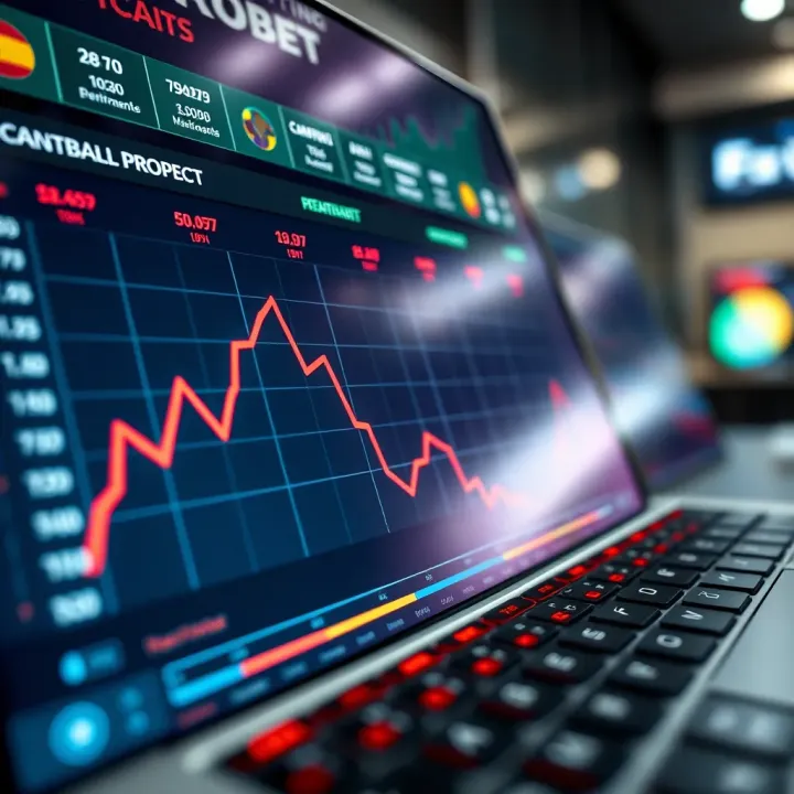 Graph showing decline in online betting platform performance and user engagement