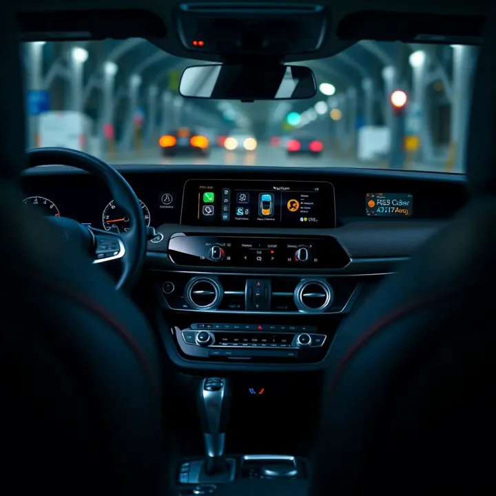 Dashboard interior of M Sport Aviator featuring advanced technology and driver-centric controls